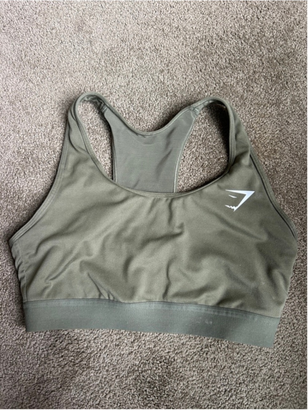 Women's Gymshark Sports Bra S Olive Green - Picture 2 of 5